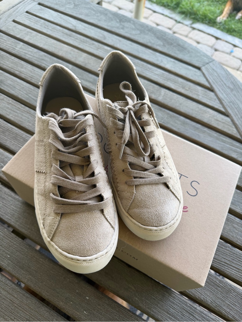 Coconuts by Matisse Clifton Taupe Suede Lace-Up Sneakers size 7